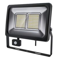 LED FLOODLIGHT WITH PIR MOTION SENSOR - 240VAC IP65 DIY 