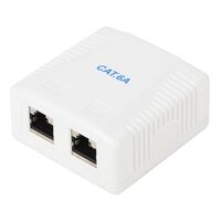 DUAL CAT6A UNSHIELDED SURFACE MOUNT 