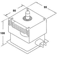 Smeg Microwave Oven Magnetron - Socket Not-Inline | Frequency: 2460MHz | Power: 850W