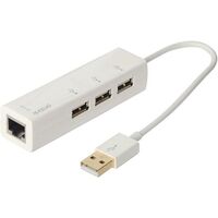 3 PORTS USB 2.0 HUB WITH ETHERNET 