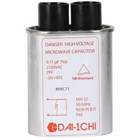 High Voltage CAPACITOR | Value: 0.71 µF | Size: 53mm x 33mmø | Height: 80 | 2100V | For Microwave Oven