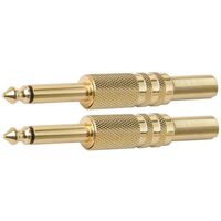 6.35mm MONO PLUG GOLD PAIR 