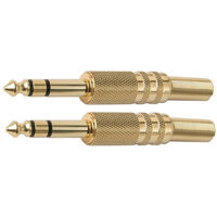 6.35mm STEREO PLUG GOLD PLATED PAIR 