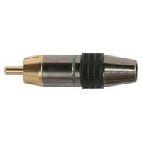 ZINC ALLOY GREY GOLD RCA PLUGS 