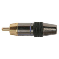 RCA PLUGS - 6mm ZINC ALLOY GREY GOLD 