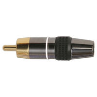 ZINC ALLOY GREY GOLD RCA PLUGS 