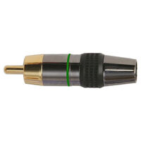 ZINC ALLOY GREY GOLD RCA PLUGS 