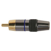 ZINC ALLOY GREY GOLD RCA PLUGS 