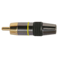 RCA PLUGS - 7mm ZINC ALLOY GREY GOLD 