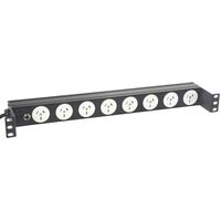 HORIZONTAL RECESSED POWER RAILS - 8 WAY GPO 