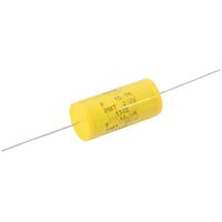 METALISED POLYPROPYLENE PMT Capacitor | Value: 10 µF | Tolerance: %10 | Size: 47mm x 26mmø | 250Vdc | For Hobby | For PCB | For TV