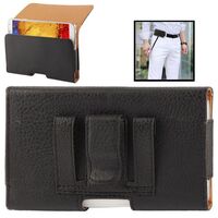 HORIZONTAL SIDE CARRY LEATHER POUCH 