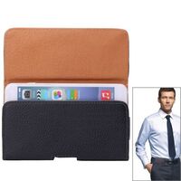 HORIZONTAL SIDE CARRY LEATHER POUCH 