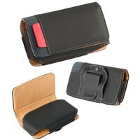 HORIZONTAL SIDE CARRY LEATHER POUCH 