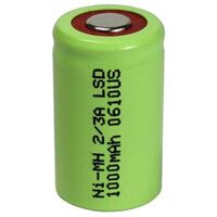 Ni-Mh 2/3"AA" Battery | Capacity: 1000mAh | 1.2V