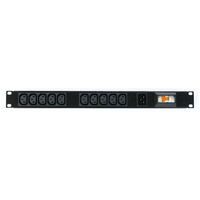 HORIZONTAL POWER RAIL 10x IEC C13 OUTLETS PDU - PROLINK PREMIUM 