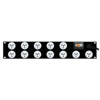 HORIZONTAL POWER RAIL 2RU 12x 10A GPO OUTLETS PDU - PROLINK PREMIUM 