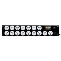 HORIZONTAL POWER RAIL 2RU 16x 10A GPO OUTLETS PDU - PROLINK PREMIUM 