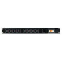 IEC-LOCK C13 POWER STRIP 1U WITH C14 INLET 