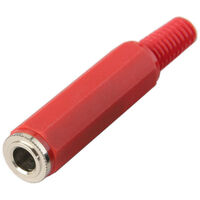 6.35mm PLASTIC IN-LINE RED/BLACK 