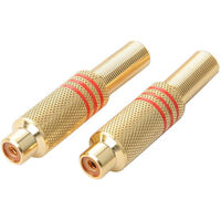 RCA INLINE SOCKET GOLD PLATED PAIR 