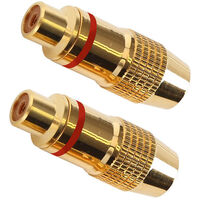 RCA INLINE SOCKET GOLD PLATED PAIR 