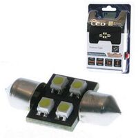 4 X SMD LED 28MM FESTOON GREEN 