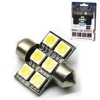 6 X SMD LED 31MM FESTOON BLUE 