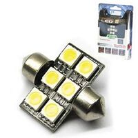 6 XSMD LED 31MM FESTOON GREEN 