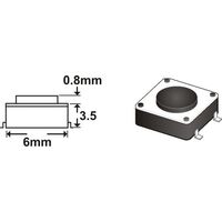 TACT SWITCH 0.8mm SMD 