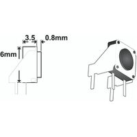 TACT SWITCH R/A 0.8mm 