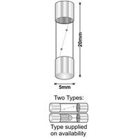 TBX Slow Blow Fuse | Rating: 50 mA | Dimensions: 2AG 5mm x 20mm