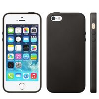 FLEXIBLE CASE WITH LEATHER FOR iPHONE 5 / 5 / SE 