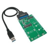 USB 3.0 TO mSATA + NGFF M2 (B KEY) SSD 