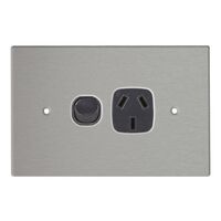 HORIZONTAL WALL POWER OUTLET 10A 