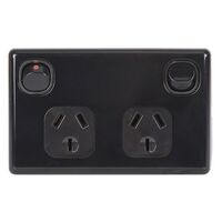 HORIZONTAL WALL POWER OUTLET 10A 