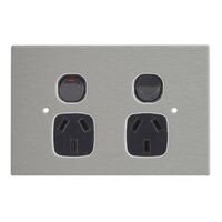 HORIZONTAL WALL POWER OUTLET 10A 