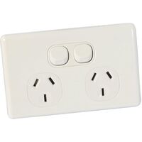 SLIMLINE HORIZONTAL WALL POWER OUTLET 