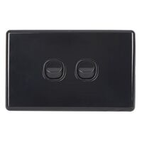 HORIZONTAL SWITCH WALL PLATE BLACK 