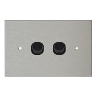 HORIZONTAL SWITCH WITH STAINLESS STEEL WALL PLATE 