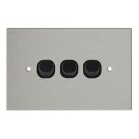 HORIZONTAL SWITCH WITH STAINLESS STEEL WALL PLATE 