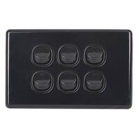 HORIZONTAL SWITCH WALL PLATE BLACK 