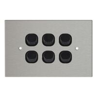 HORIZONTAL SWITCH WITH STAINLESS STEEL WALL PLATE 